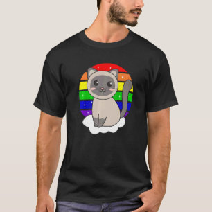 Camiseta Gato Em Animais De Chuva De Unicórnio Unicórnios F