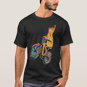 Camiseta Gato Em Bicicleta Bmx Gatinho Bicicleta Ciclismo