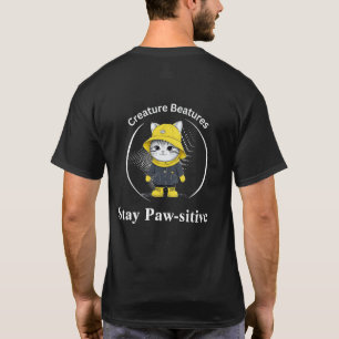 Camiseta gato em Botas Amarelas Humor de Praia Costeira