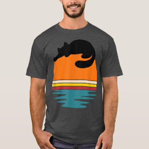 Camiseta Gato em Gato de Cachorro Ultrassado Retro