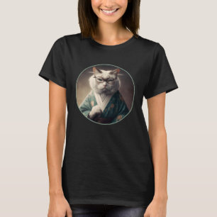 Camiseta Gato em Kimono Karate Japonês