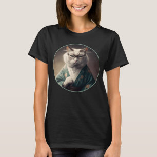 Camiseta Gato em Kimono Karate Japonês