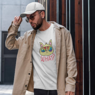 Camiseta Gato Em Óculos De Sol Arco-Íris