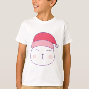 Camiseta gato em santa claus christmas hat T-Shirt