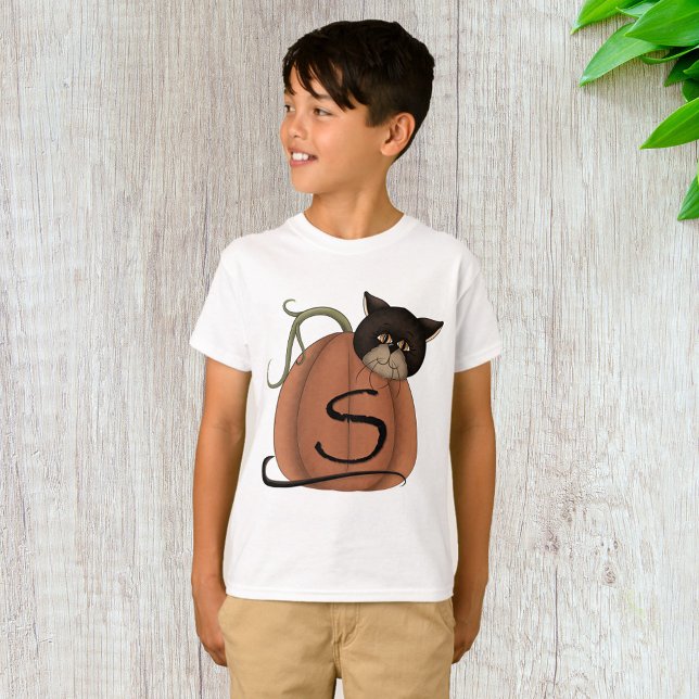 Camiseta Gato Em Uma Abóbora (Criador carregado)