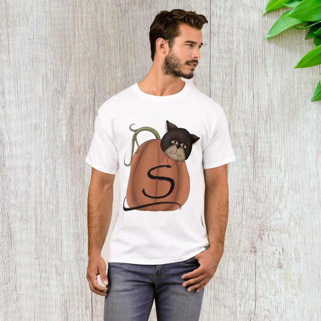 Camiseta Gato Em Uma Abóbora (Criador carregado)