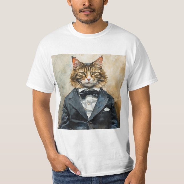 Camiseta Gato em uma roupa (Frente)
