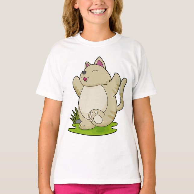 Camiseta Gato em Yoga (Frente)