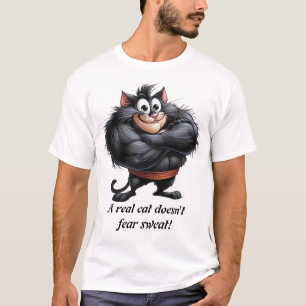 Camiseta Gato embalado - Motivação com um Sorriso de Gato!