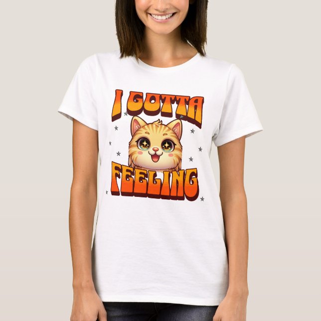 Camiseta Gato emocionado (Frente)
