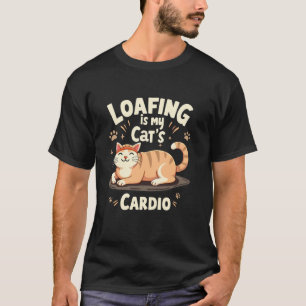 Camiseta Gato Empoleirado Pão Engraçado de Gatinho Fofo Fel