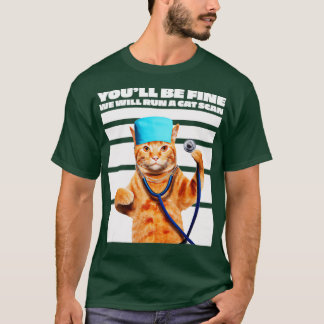Camiseta Gato Enfermeiro Vamos Executar Uma Piada De Digita