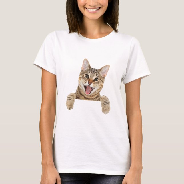 Camiseta Gato engraçado (Frente)