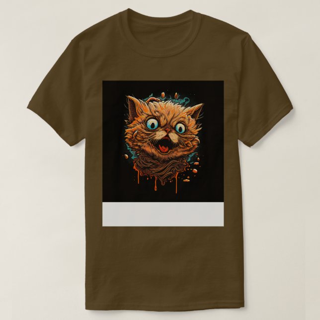 Camiseta gato engraçado 1 (Frente do Design)
