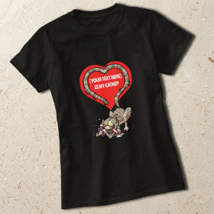 Camiseta Gato Engraçado Adicione Seu Próprio Texto Cartoon