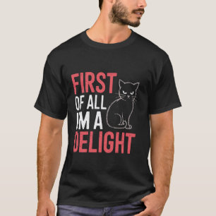 Camiseta Gato Engraçado Antes de Mais Nada Sou um Delícia