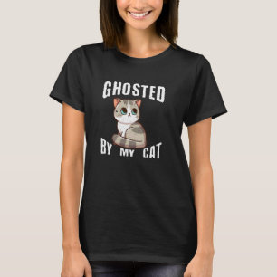 Camiseta Gato Engraçado Assombrado Pelo Meu Gato