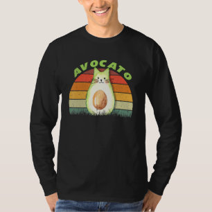 Camiseta Gato Engraçado Avocato Kitten Vintage Retro Gir