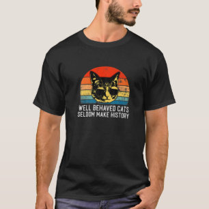 Camiseta Gato Engraçado Bem Comportado Gatos Bonitos Gato