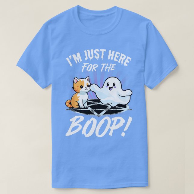 Camiseta Gato Engraçado Boop Homens Fantasmas Crianças do D (Frente do Design)