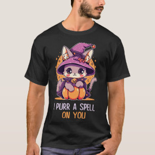 Camiseta Gato Engraçado Bruxa Espelha Homens Crianças Mulhe