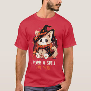 Camiseta Gato Engraçado Bruxa Espelha Homens Crianças Mulhe