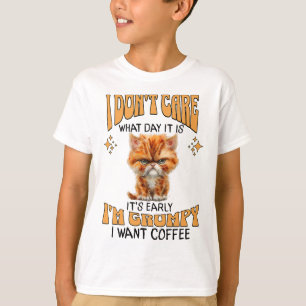 Camiseta Gato Engraçado Café Engraçado Sobre Sarcasmo Quero