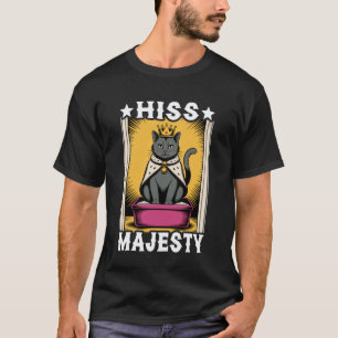 Camiseta Gato Engraçado Caixa de Areia da Sua Majestade Gat