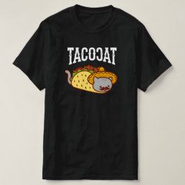Camiseta Gato Engraçado - CAT Taco Mexicano