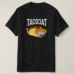 Camiseta Gato Engraçado - CAT Taco Mexicano