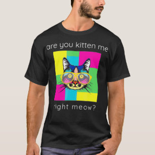 Camiseta Gato engraçado com óculos escuros para o trevo de