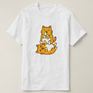Camiseta Gato Engraçado Comendo Banana Neko Desenho Animado
