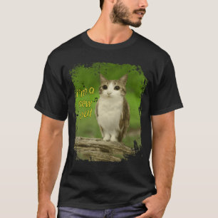 Camiseta Gato Engraçado Coruja Desencaixado Brainrot Meme d
