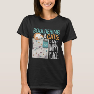 Camiseta Gato Engraçado de Bouldering – Escalada em Rocha e