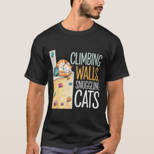 Camiseta Gato Engraçado de Bouldering – Escalada em Rocha e