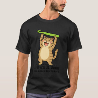 Camiseta Gato Engraçado de Crochê para Mulheres Homens Croc