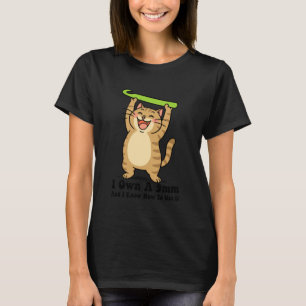 Camiseta Gato Engraçado de Crochê para Mulheres Homens Croc