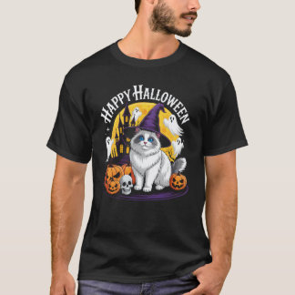 Camiseta Gato engraçado de Halloween Feliz Halloween Ragdol