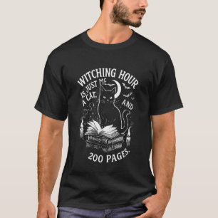 Camiseta Gato engraçado de Halloween lendo citações de aman
