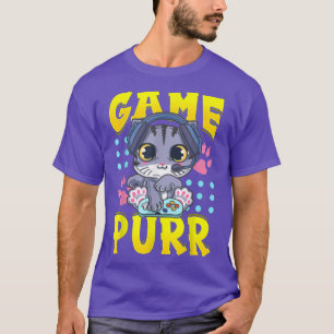 Camiseta Gato Engraçado De Jogos Para Jogadores De Vídeo E 