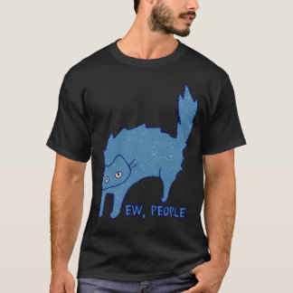 Camiseta Gato engraçado de Natal Pessoas más Amantes de gat