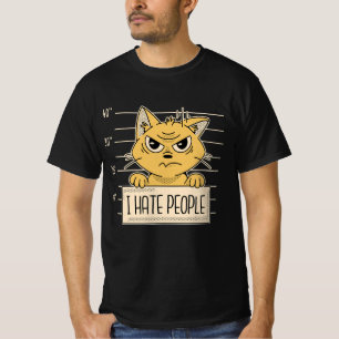 Camiseta Gato engraçado diz que eu odeio memes de piadas an