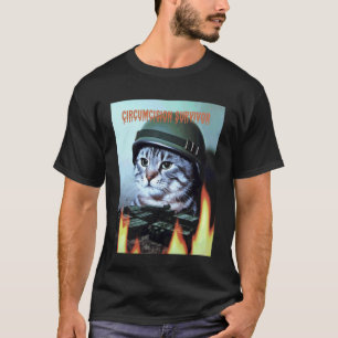 Camiseta Gato Engraçado Dizendo Paródia de Sobrevivente de