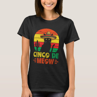 Camiseta Gato engraçado do Cinco De Mayo Cinco De Meow