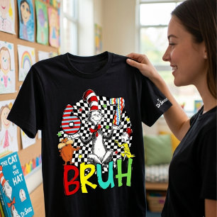 Camiseta Gato Engraçado do Dr. Seuss Irmão Aniversário do G
