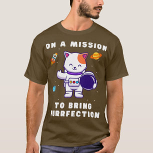 Camiseta Gato Engraçado do Espaço Catastrófico