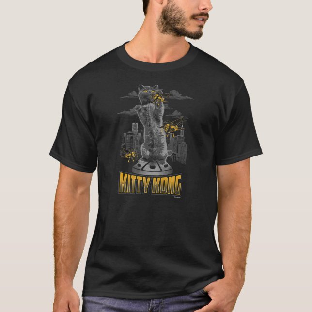 Camiseta Gato Engraçado do Gatinho Kong (Frente)