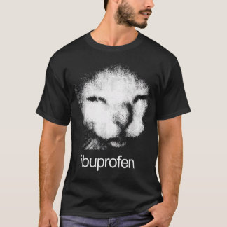 Camiseta Gato engraçado do Ibuprofeno Meme com Felino feio