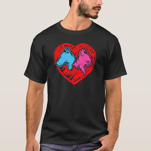 Camiseta Gato Engraçado E Cachorro Para Pet (Frente)
