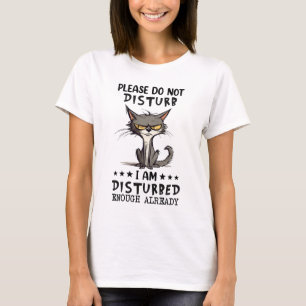 CAMISETA GATO ENGRAÇADO E FOFO COM DITADO SARCASTICO